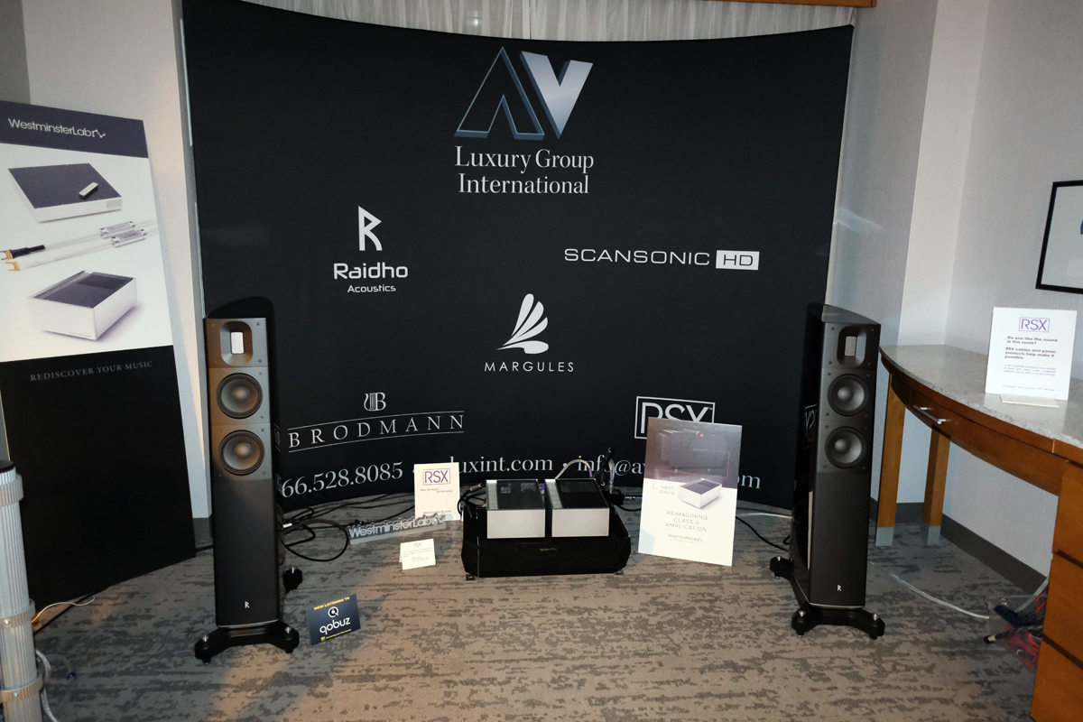AV Luxury Group International/Margules/Raidho Acoustics/Scansonic HD/RSX/Westminster Labs/Burmester/Rutherford Audio/Berkley Audio Design/ Aurender - AXPONA 2023
