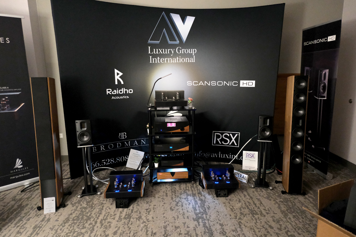 AV Luxury Group International/Margules/Raidho Acoustics/Scansonic HD/RSX/Westminster Labs/Burmester/Rutherford Audio/Berkley Audio Design/ Aurender - AXPONA 2023