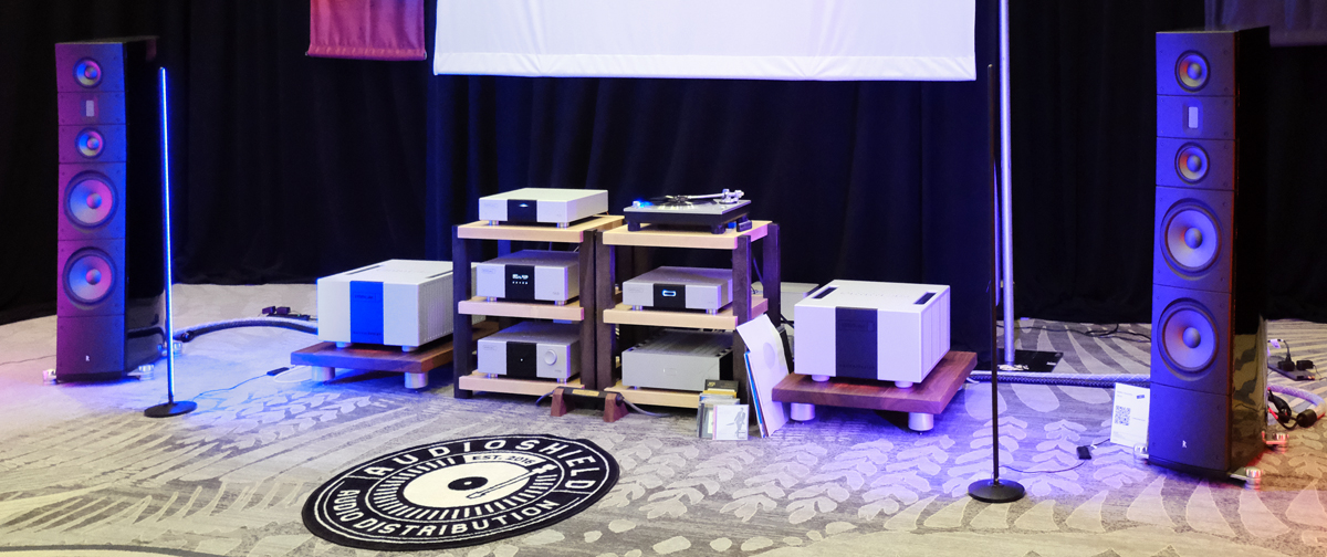 AXPONA 2026 - Audioshield Audio Distribution/Raidho Acoustics/EmmLabs-Meitner/Kimber Kable